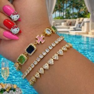 Gold  Bracelet Set size 7inch